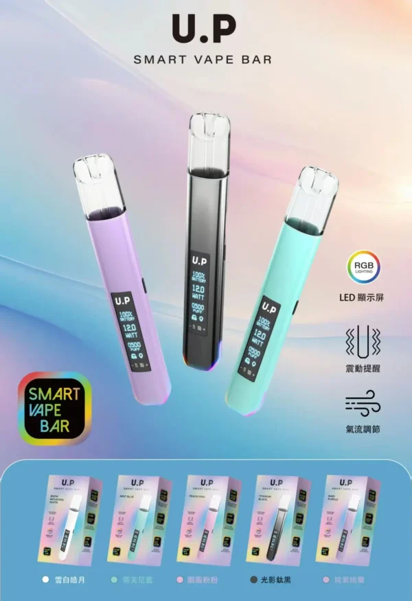 20251201115155_745_516 U.P 一代通用發光電子煙主機|RGB燈效 穩壓輸出 一代煙彈相容 台灣現貨