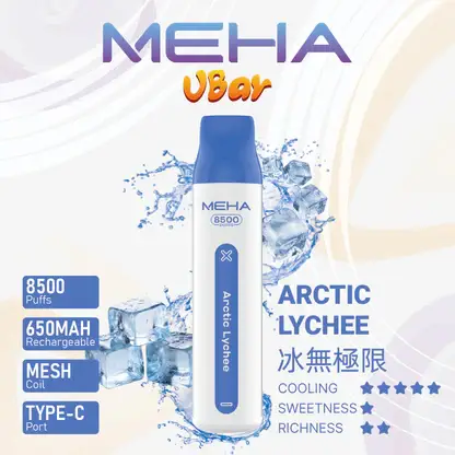 MEHA 8500口 VBar小白條 (6) MEHA VBar 魅嗨小白條8500口拋棄式電子煙|650mAh電池 3%尼古丁鹽 Mesh霧化技術 台灣現貨