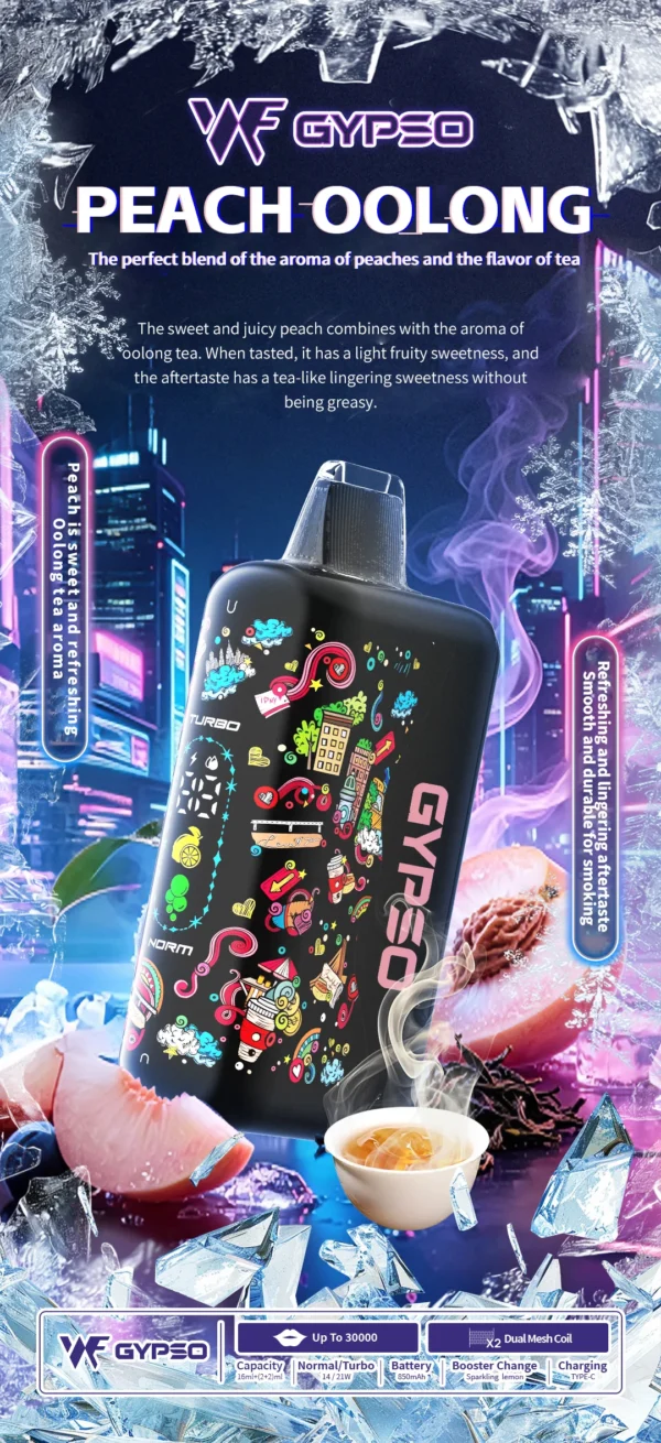 GYPSO滿天星30000口抛棄式電子煙-10 GYPSO 滿天星 30000口拋棄式電子煙|14W-21W雙模式雙功率 Dual Mesh雙網芯 18ml巨量油艙 850mAh長效續航 台灣現貨