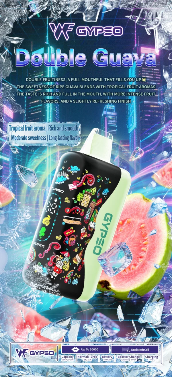 GYPSO滿天星30000口抛棄式電子煙-11 GYPSO 滿天星 30000口拋棄式電子煙|14W-21W雙模式雙功率 Dual Mesh雙網芯 18ml巨量油艙 850mAh長效續航 台灣現貨